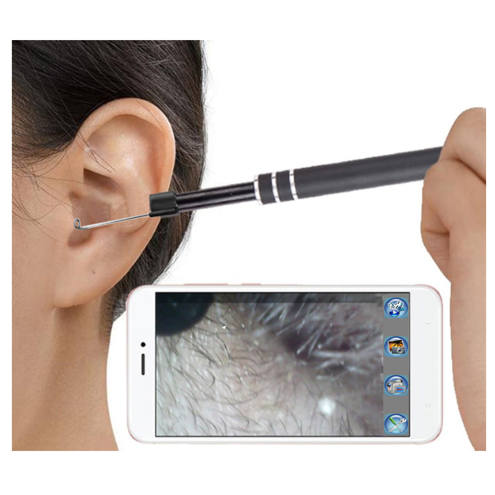 Household Ear Endoscope 300000 Pixels Waterproof Endoscope Camera With LED Lights For Checking Eardrum Mouth Throat Nose