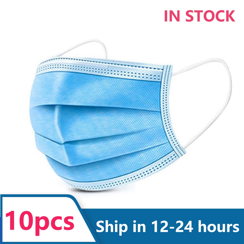 Portable Mask Case Dustproof Face Mask Storage Box Dust-Proof Disposable Cloth Mask Organizer Holder Mask Storage Case In Stock: Blue10pcs