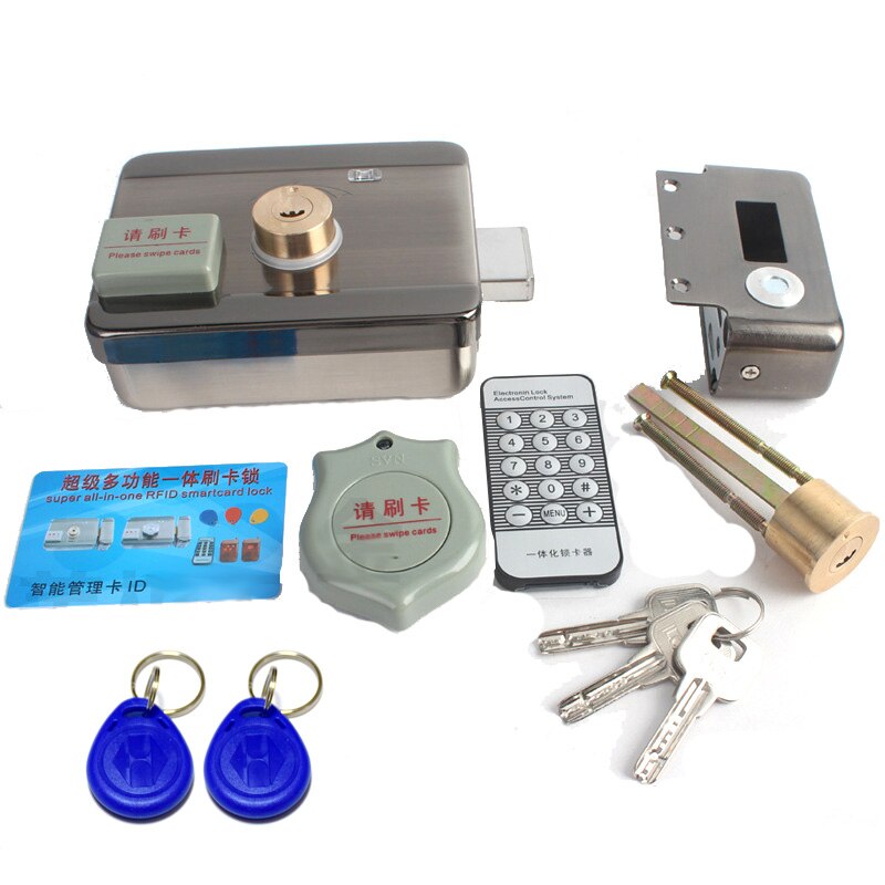 Electric lock 125KHz RFID ID EM card motor lock can connect intercom for access control system: D Kit A