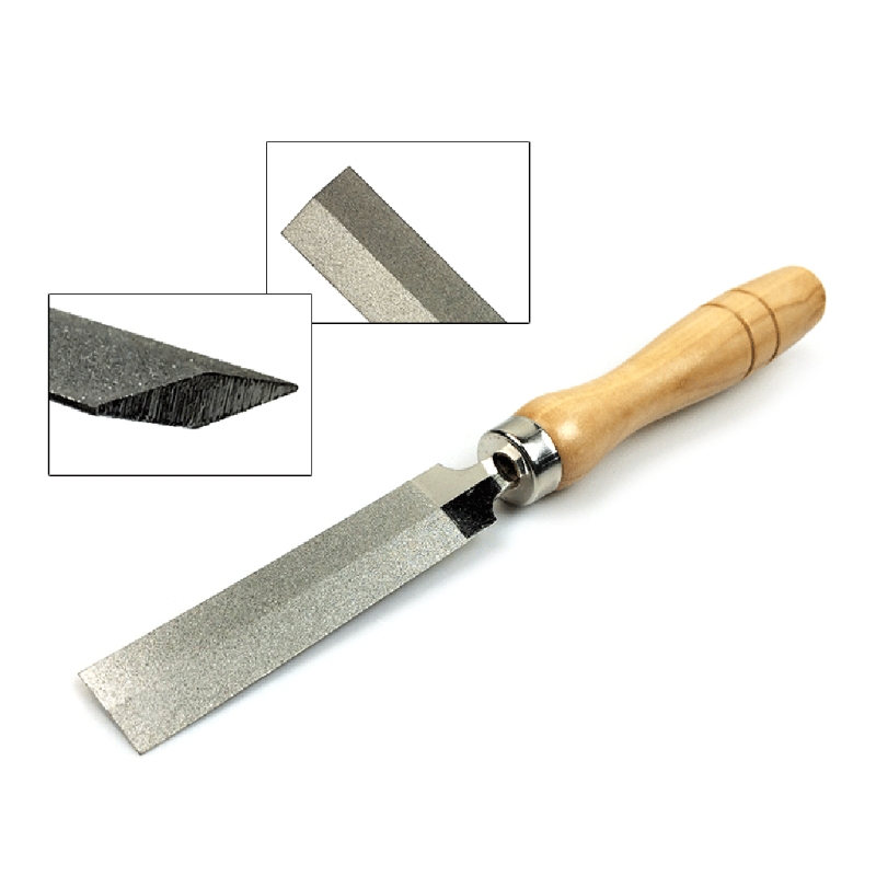 Sophisticated Diamond Diamond File Rhombic File Woodworking File Applicable Processing Gemstones with Wooden Handle