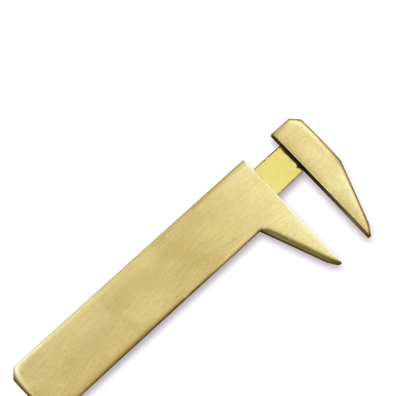 Calibrador Vernier de aleación de cobre, Mini calibrador de bolsillo deslizante de latón, de Metal de doble escala para medir piedras preciosas y joyería
