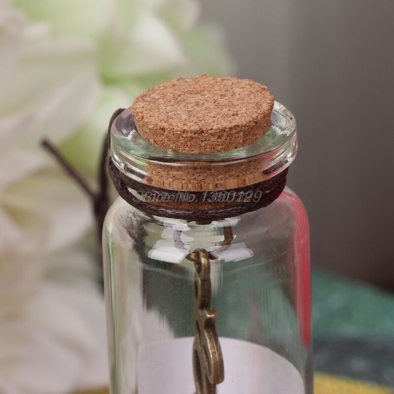 1pc lege, doorzichtige glazen flessen met gelukswensen en kurk als bedankje voor een feestje, 12 oktober