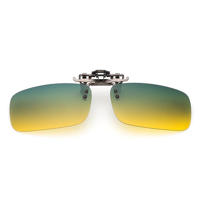 Gafas polarizadas de tipo Clip para hombre y mujer, gafas de sol para conducir de día y noche, gafas de sol para conducir de visión nocturna: Square