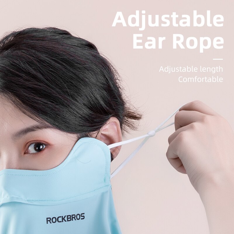 ROCKBROS – Bandana d'été pour hommes et femmes, Protection contre le soleil, en soie glacée, pour cyclisme, pêche, écharpe de Sport en plein air