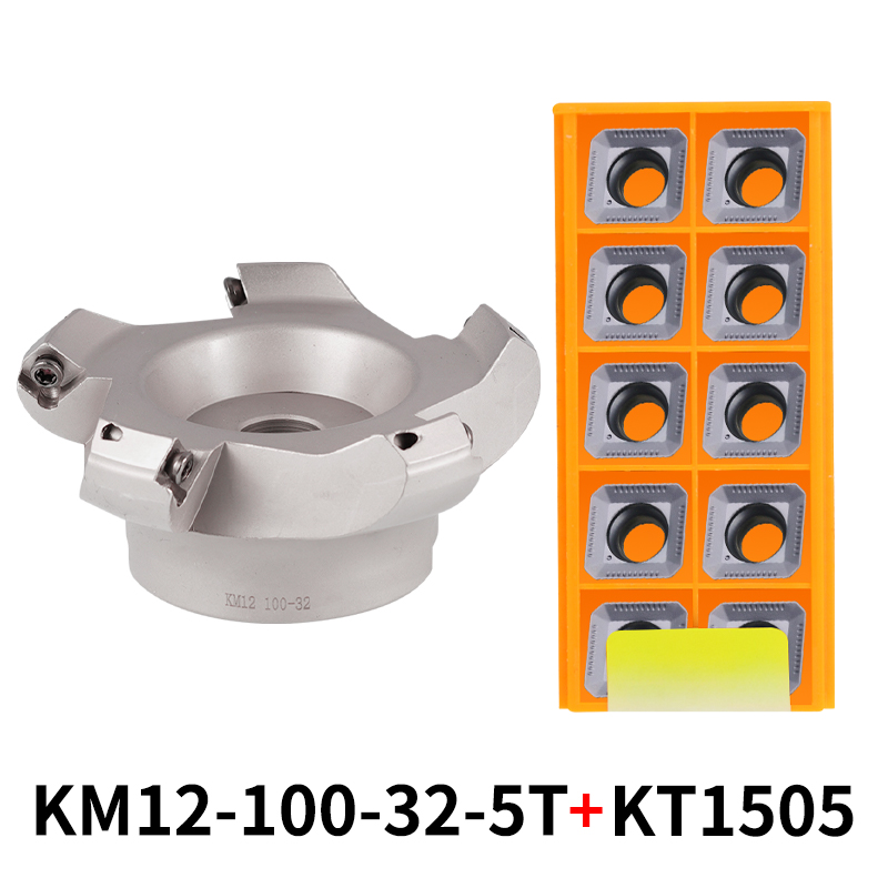 KM12 45 Degree Cutting Adapter 50/63/80/100mm Indexable Solid Carbide Insert SEKT1204 CNC Lathe Machine Face Milling Cutter Head