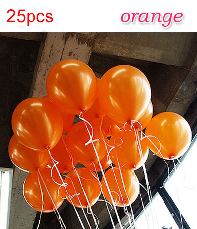 25 stks/partij Party Bruiloft Decoratie Multicolor roze witte Ballon Verdikking Peer Impulsen Gelukkige Verjaardag Feestartikelen Ballonnen: Orange