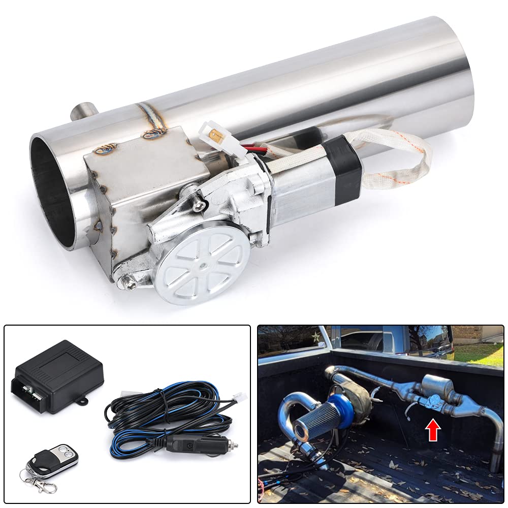 Universal Stainless Steel 2.5&quot;-3&quot; Inch /76mm Exhaust Pipe Electric I Pipe Cutout with Remote Control Valve Car Accessories