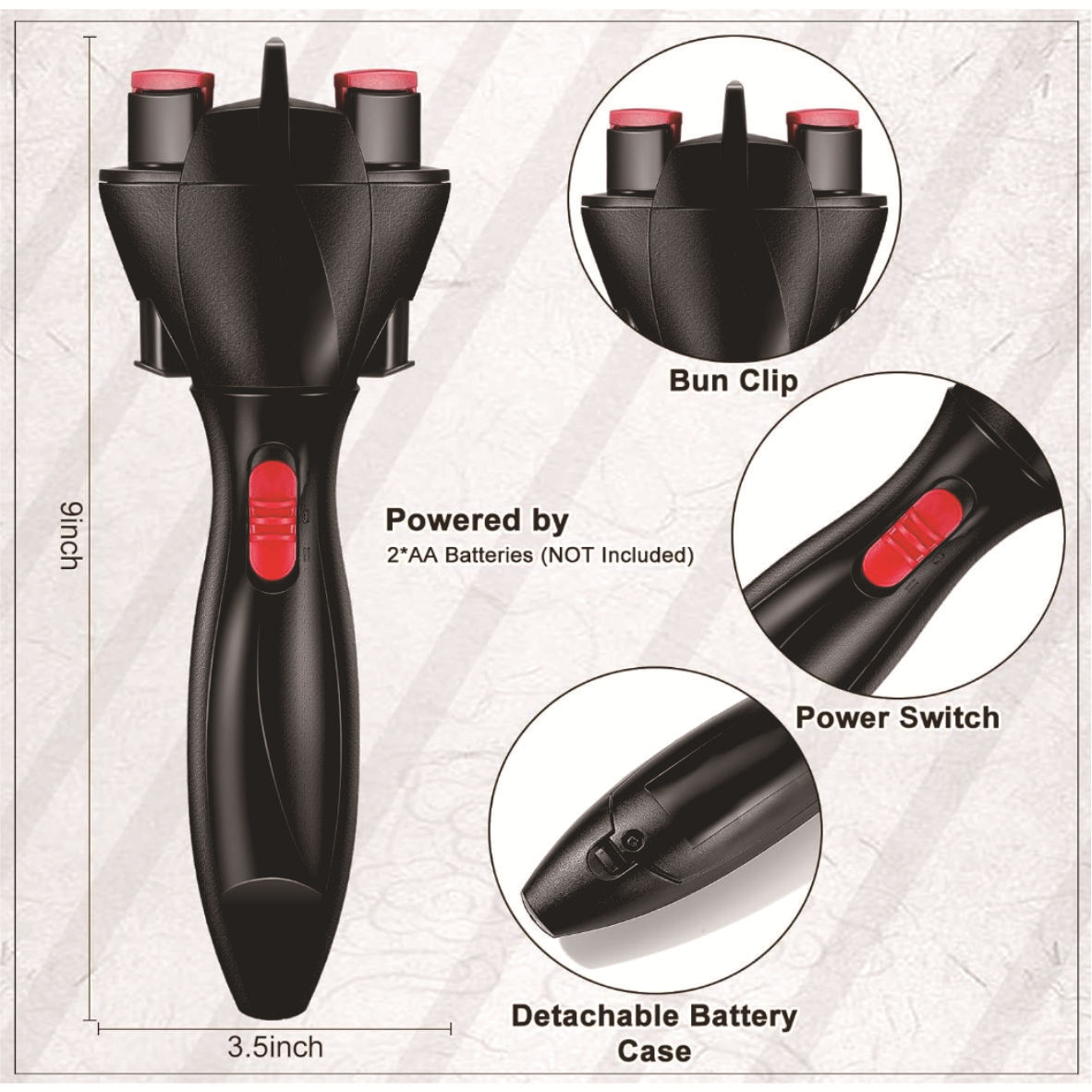 360 Degree Rotating Automatic Hair Braider Machine Two Strand Twist Braid Maker Electric Hair Styling Tool for Women Girls