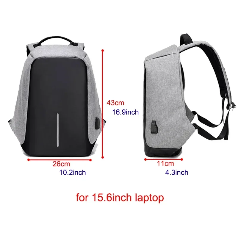 Mochila antirrobo para ordenador portátil de 15,6 pulgadas, Mochila impermeable para hombre, Mochila escolar de gran capacidad de