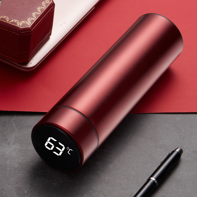 Parachute Smart Stainless Steel Thermos Bottle Tea Water Bottles Cup: Shiny Red 9