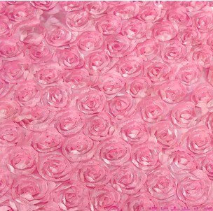 LANLINYING 3D Satin Rose Flower Fabric Material Textile For Sewing Cloth Handmade Wedding Decorate Carpet Cloth D292: pink