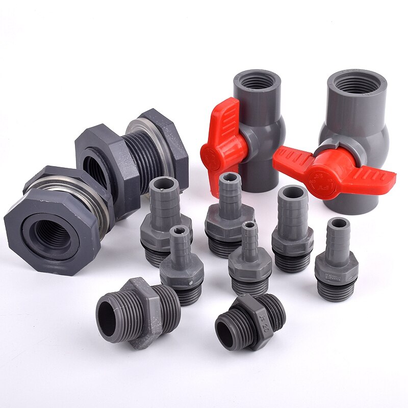 1 ~ 3Set 1/2 "3/4" Tot 8 ~ 16Mm Pvc Diy Aquarium Connector Aquarium Inlaat water Afvoer Slang Pagode Joint Water Tank Klep Fittings