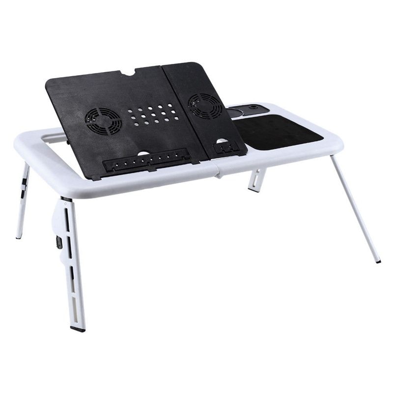 Laptop Desk Foldable Table e-Table Bed USB Cooling Fans Stand TV Tray: Default Title