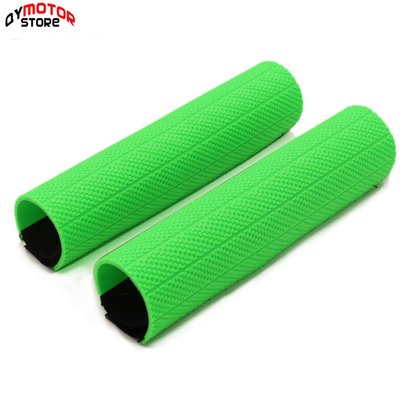 Rubber Schokdemper Voorvork Protector Guard Wrap Cover Voor Honda Suzuki Yamaha Exc Husqvarna Motocross Dirt Bike: green