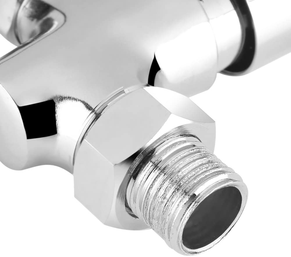 Button Type Urinal Flush Valve, Bath Toilet Urinal Flush Valve Assy with Bend Pipe, Urinal Chrome Supply Exposed Fittings