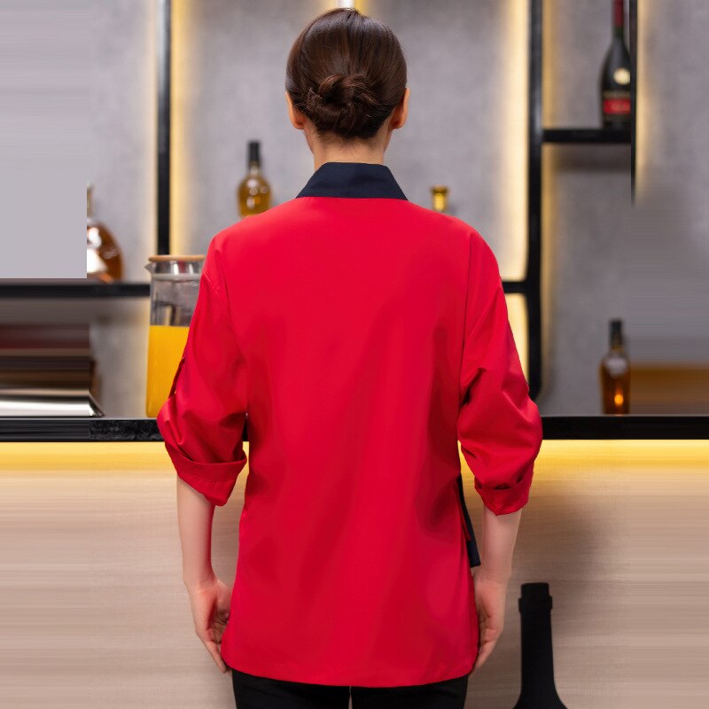 Sushi ravintola kokin univormut japnese retsuarnt kimono ruoka työ vaatteet keittiö pitkähihainen tarjoilija univormu kahvila kokki vaatteet