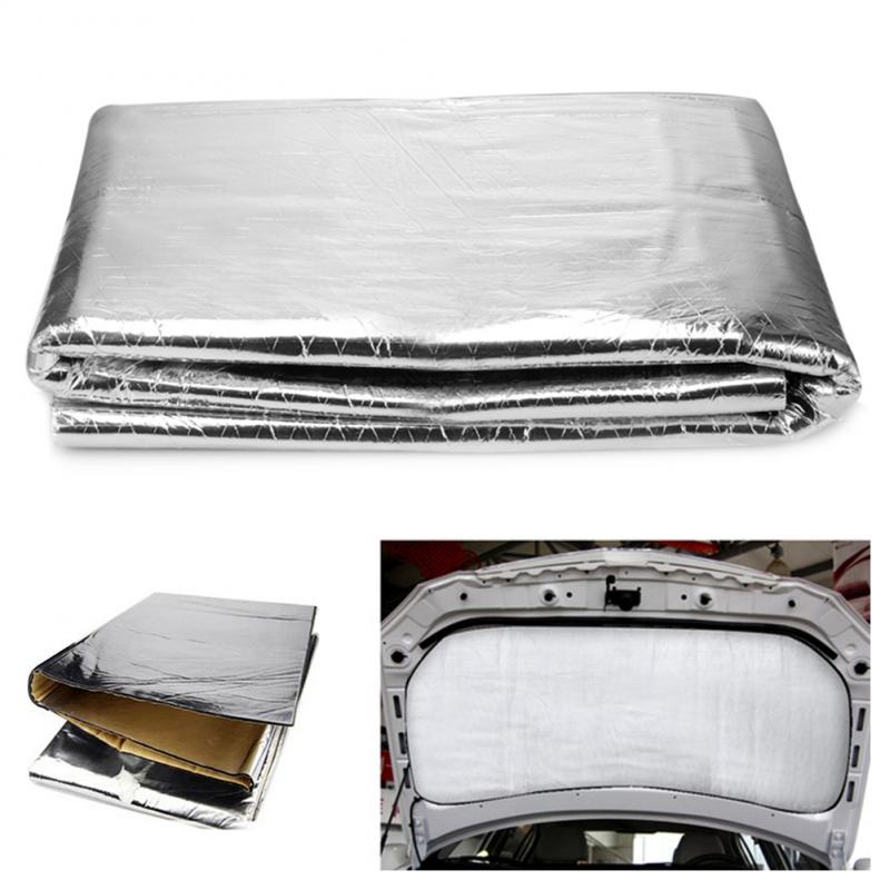 140x100 cm Auto-Styling Auto Hood Motor Firewall Warmte Mat Geluidsisolatie Shield Mat Deadening Aluminiumfolie sticker Shield Mat