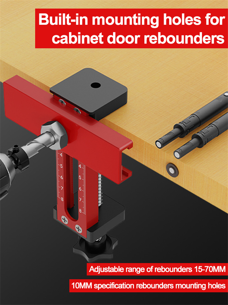 Houtbewerking Kastdeur Installatie Jig, Kast Kastdeur Snelle Positionering Tool, Aluminium Verstelbare Klembereik 0-75mm