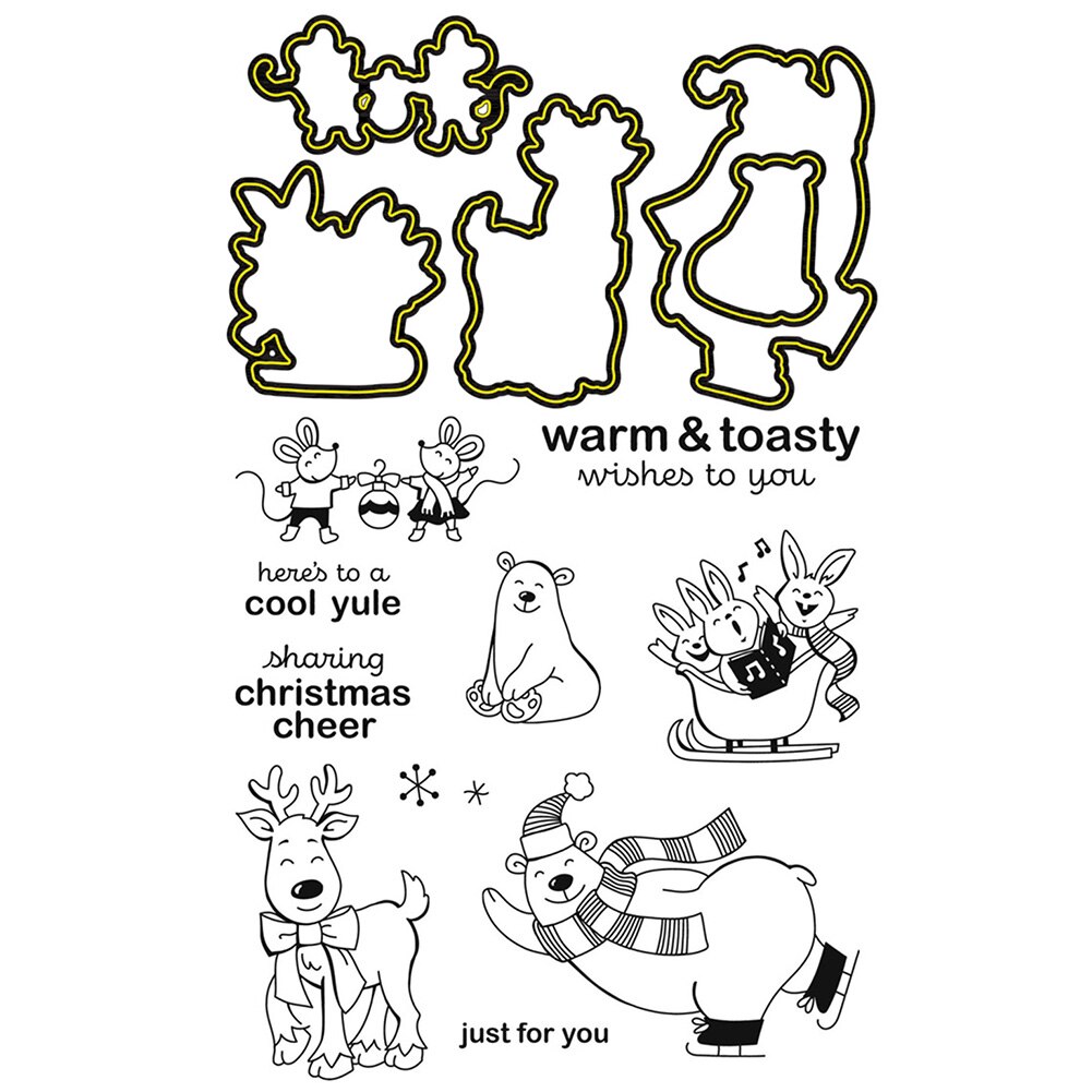 DIY Materials Seal Cutting Die Decor Supplies Festival Series Stencil Scrapbook for Household Wedding Presents Supplies: Style C