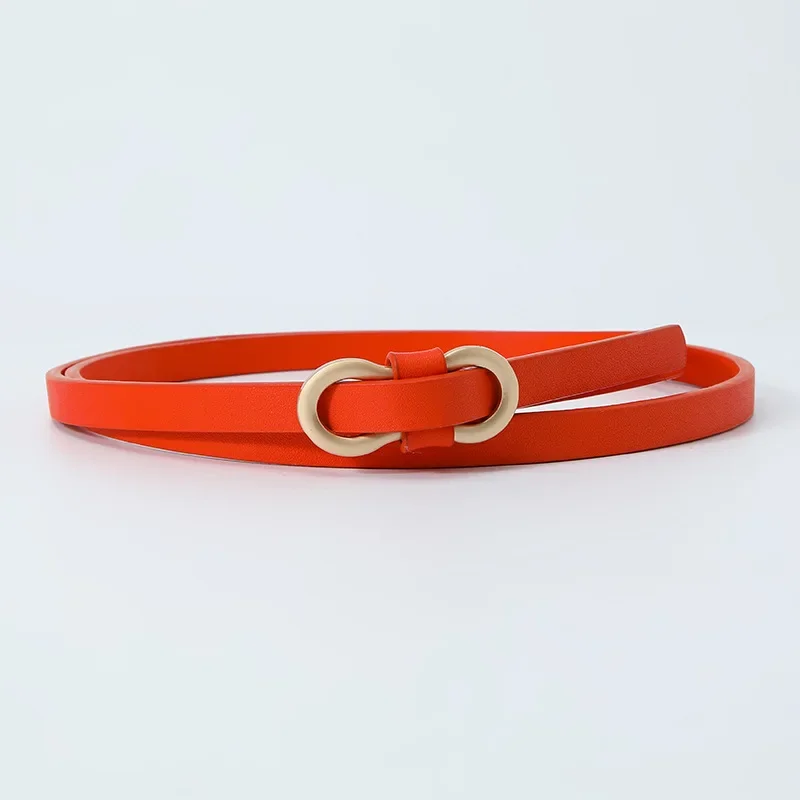 PU-leer damesmode riem metalen knoopgesp Tailleband Buikband voor jurkjeans: Blauw
