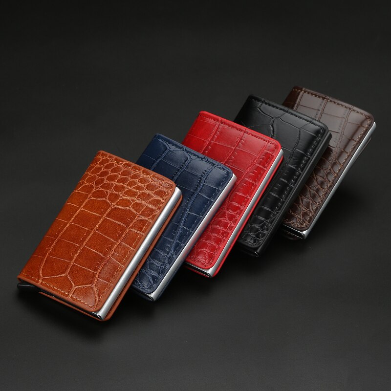 Aluminum Metal Credit Business Mini Card Wallet Man Women Smart Wallet Business Card Holder Rfid Wallet