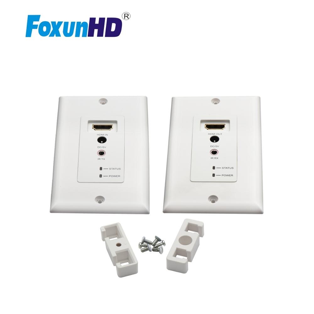 60 M Hdmi Wallplate Extender Meer dan Enkele Cat5e/6 Kabel Met 3D Full Hd 1080 P EW60 Hdmi Extender ir