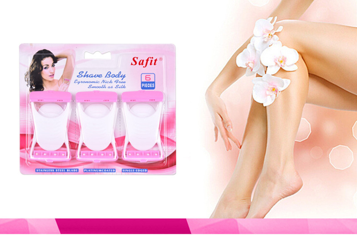 YS00089-3/6PCS Afeitadora desechable, cuchilla de depilación, raspador de pelo axilar, herramientas de belleza