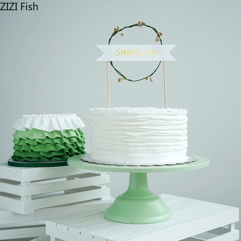 Groene Cake Stands 10 Inches Fondant Dessert Houder Cake Pops Bruiloft Tafel Decorating Gereedschap Dessert Party Leveranciers