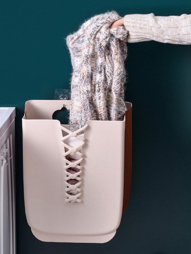 Naścienny kosz na pranie składane kosze robić przechowywania ubrania plastikowe przenośne pudełko wykończeniowe łazienka kosz na pranie