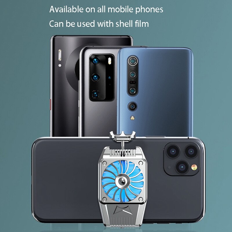 Top bærbar køleblæser mobiltelefon køler spil heatsink aux radiator til iphone/samsung/xiaomi