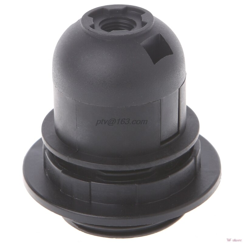 Portalámparas E27, luz de techo colgante, rosca Edison, color blanco/negro: Negro