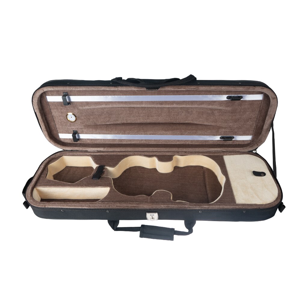 Étui pour violon en toile, résistant à la pression, Oblong, taille 1/2, avec fermeture éclair, noir