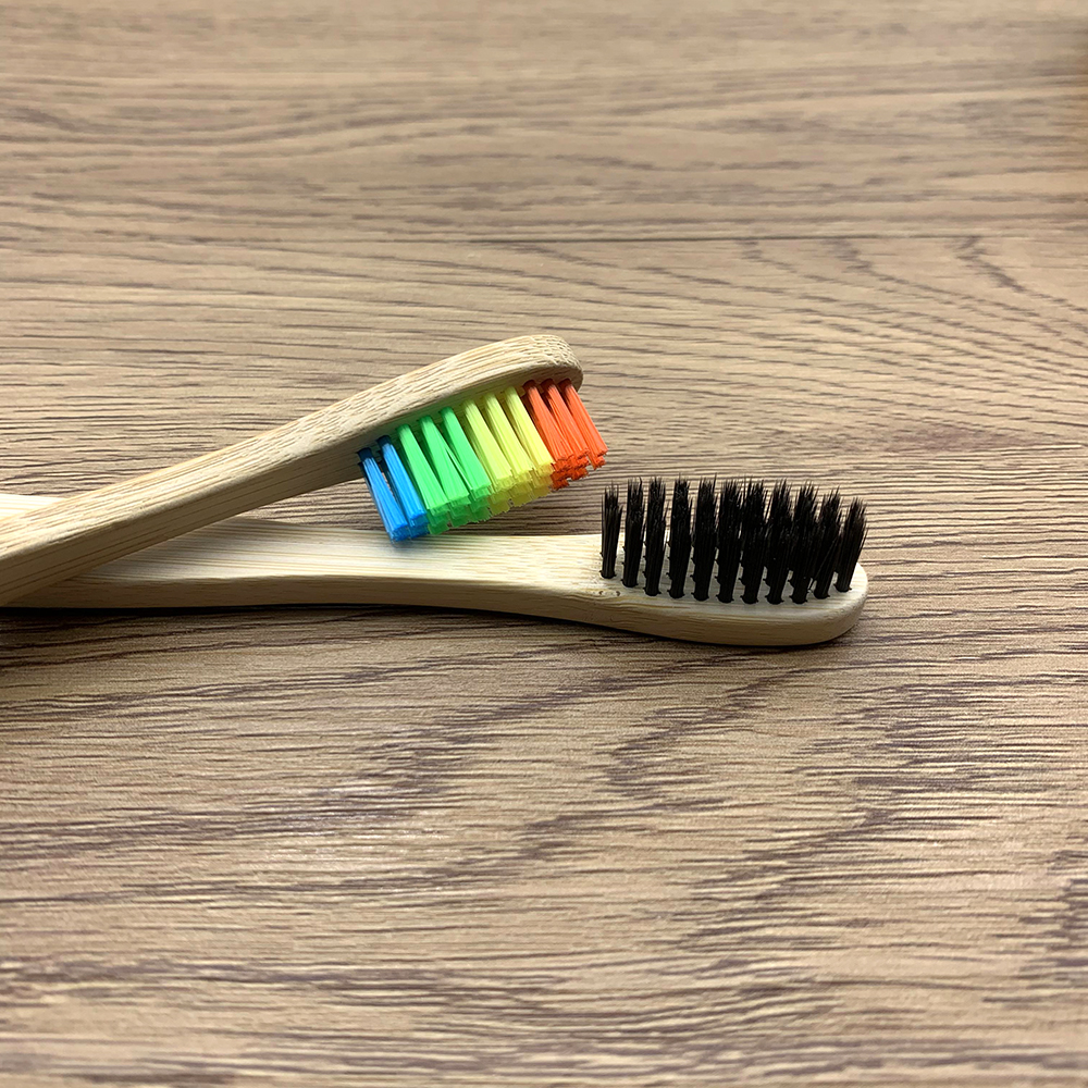 10 pièces brosse à dents en bambou biodégradable dents poils colorés brosse à dents en bambou naturel brosses à dents dentaires Eco Bambou