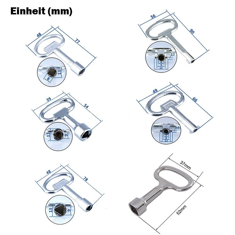1Pc Universal Key Multifunction Wrench Metro Trains Key Lock Elevator Door Key Electric Cabinet Keys For Triangular Panel Lock