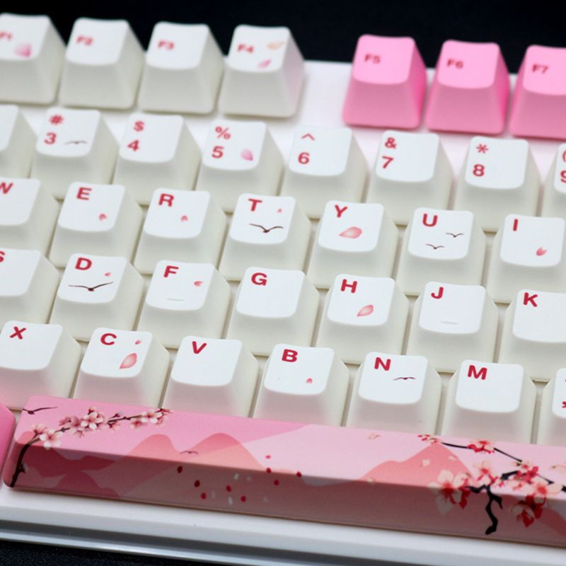 1 Set Replaceable PBT 104 Pcs KeyCaps OEM Height Colorful Matching Key Cap N0HC