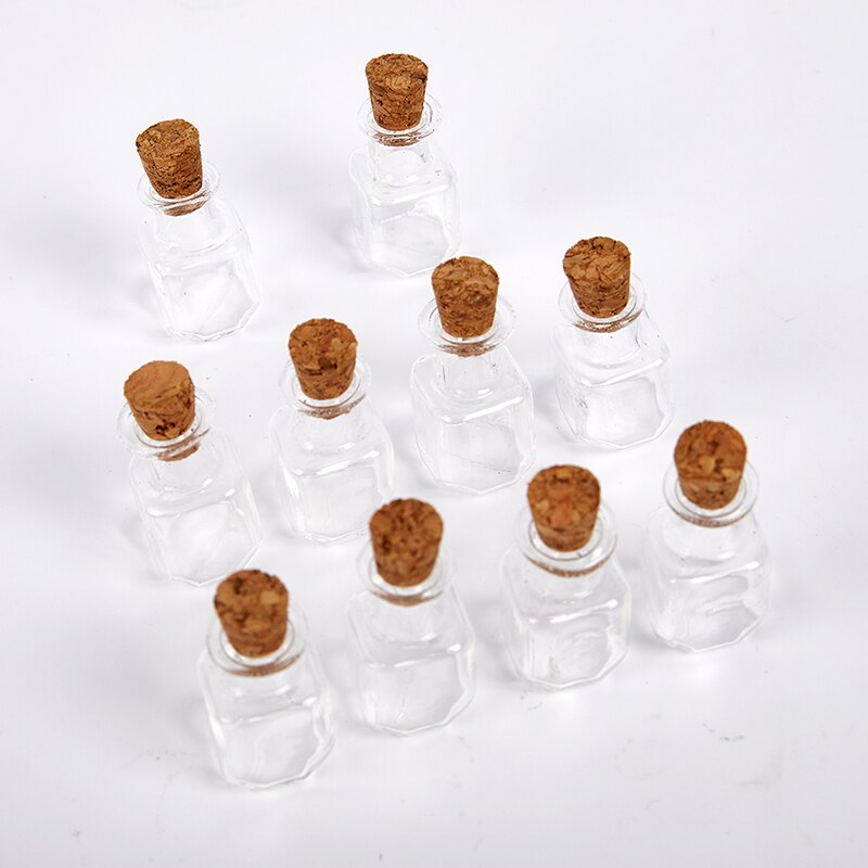 10Stck Mini Glas Flaschen Kleine Fläschchen Kork Glas Multi Nutzung Kork Glas Neue