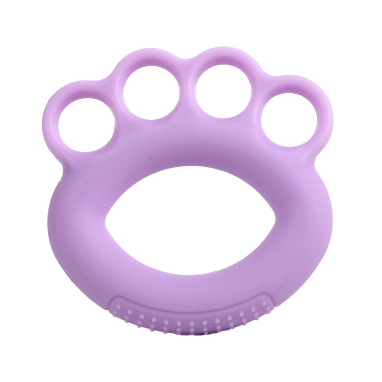 Finger Grip Device Men Women Rehabilitation Physiotherapy Training Finger Exercise Grip Ring Bump Massage Five Finger Trainer: purple 60LB