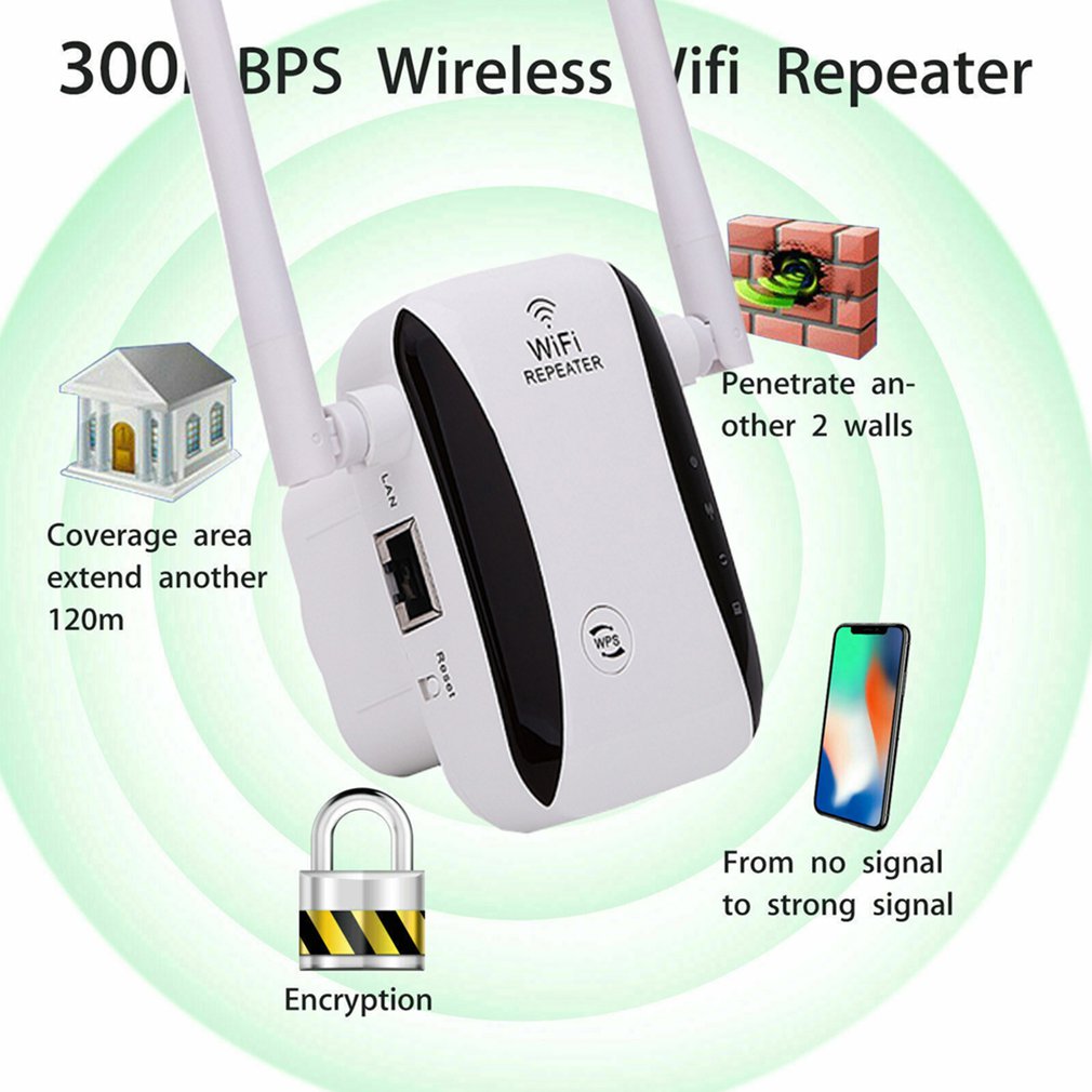 Wireless WiFi Repeater Wifi Extender 300Mbps WiFi Amplifier 802.11 b/g/n Wi Fi Booster Long Range Repiter Wi-fi Repeater
