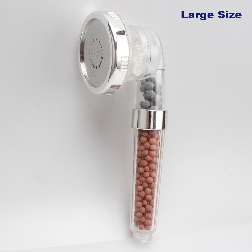 Ledfre Spa Negatieve Ionen Gezondheid Douche Waterbesparing Douche Regenval Hoofden Sproeier Filter Transparant Hand Douchekop LF86010: 3 FT large Clear