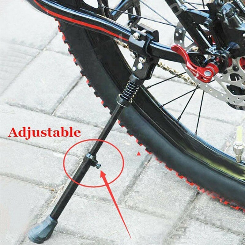Bike Side Kickstand Adjustable Bicycle Kickstand Mountain Bike MTB Aluminum Side Rear Kick Stand Stand Bicycle Accessories