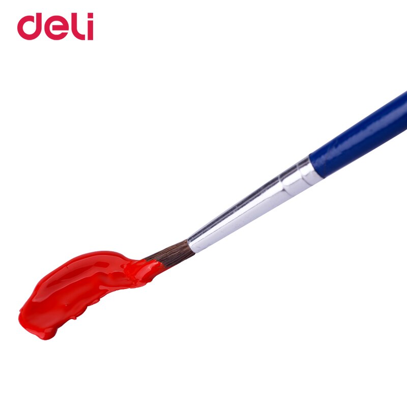 Deli 12/18/24 couleurs peintures acryliques pour l'école kid art fournitures résistance à l'eau ensemble de dessin papeterie aquarelles