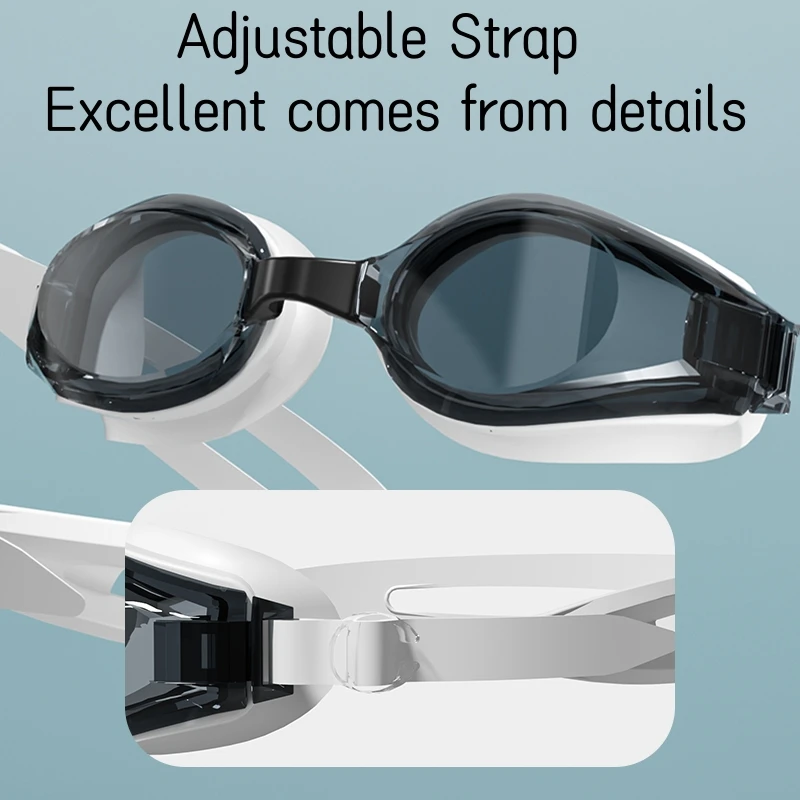 High-definition zwembril voor volwassen zwemuitrusting Waterdichte bril voor volwassenen Platte transparante duikbril