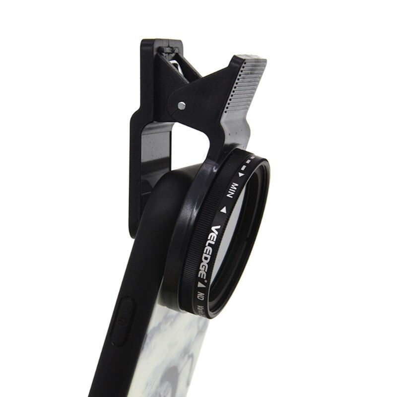 Verstelbare 37mm neutrale dichtheid clip-on  nd2 - nd400 telefooncamerafilterlens voor iphone-, huawei-, samsung-, android- en ios-mobiel