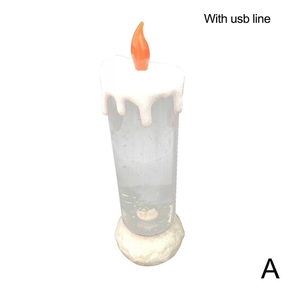 Colour Changing LED Water Candle Rechargeable LED Glitter LED Changing Candle Colour Water Candle J6N6: A