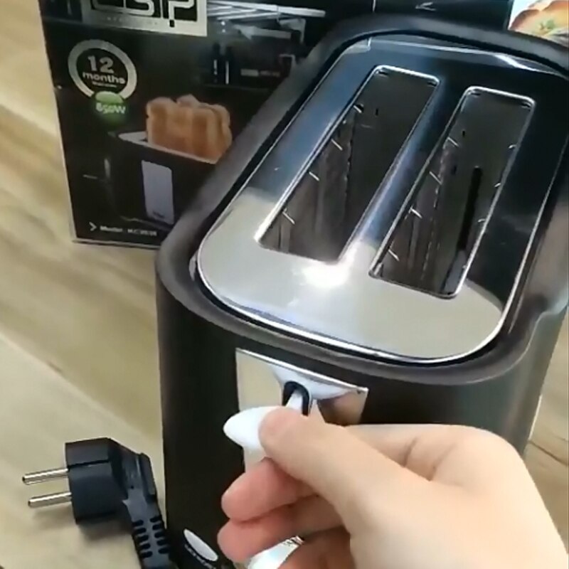 850W mini 2 slice bread electric toaster used for kitchen sandwich maker baking toast oven black breakfast machine decker 220V
