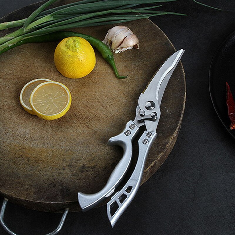 Powerful Chicken Bone Scissors Chicken Duck Fish Cutter Shears Stainless Steel Scissors Scale Clean Cooking Scissors