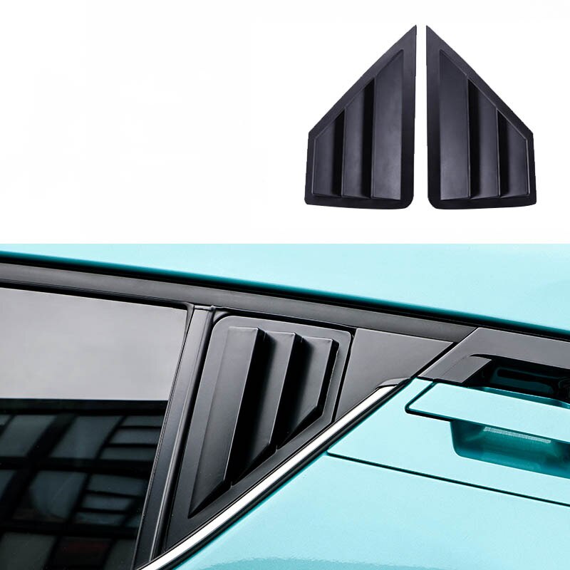 Lsrtw2017 Abs Car Rear Window Triangle Shutter Panel for Toyota C-hr Chr Carbon Fiber Accessories: matte black