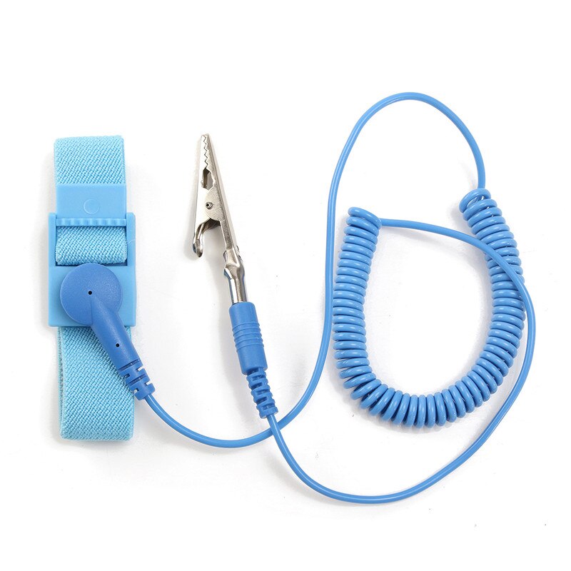 2pcs Adjustable Anti Static Bracelet Electrostatic ESD Discharge Cable Reusable Wrist Band Strap Hand With Grounding Wire