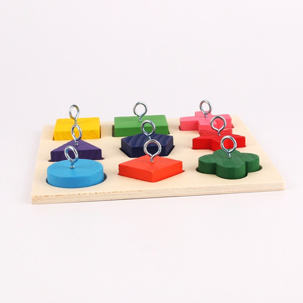 Nuevos juguetes de madera para loros, puzles coloridos, juegos apilables de aves, juegos intelectuales, LBShipping