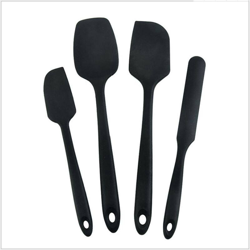 Panelas Antiaderente Para Cozinha Conj　Baking Tool Set 4-Piece Silicone Kitchen Ttools Integrated Silicone Scraper Spatula Cake